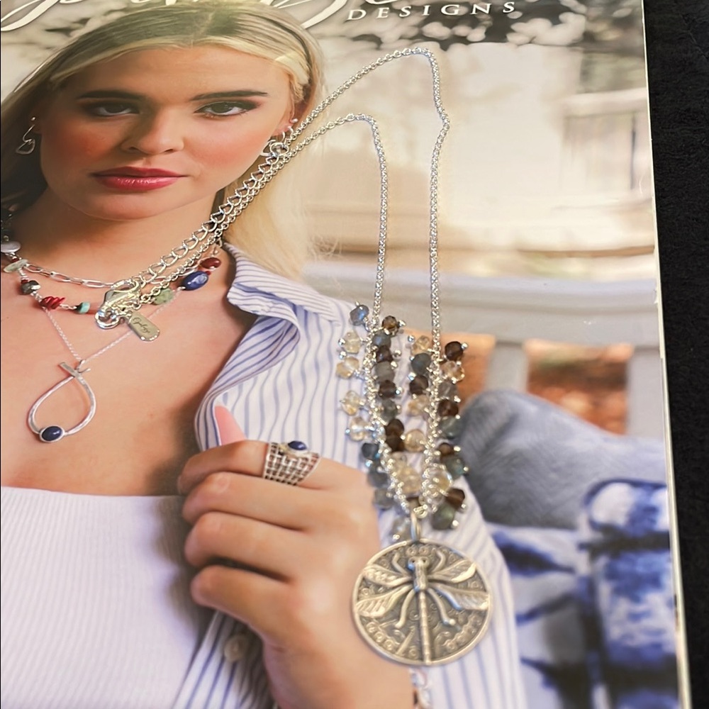 Silver Dragonfly Pendant Necklace - Picture 2 of 6
